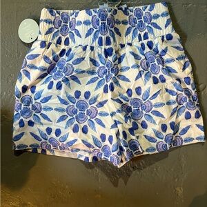 NWT Hill House Blue Floral High Waist Shorts